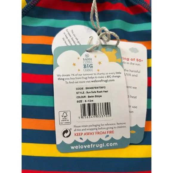NWT Frugi SunSafe Rashguard, 6-12 Months - Picture 4 of 5
